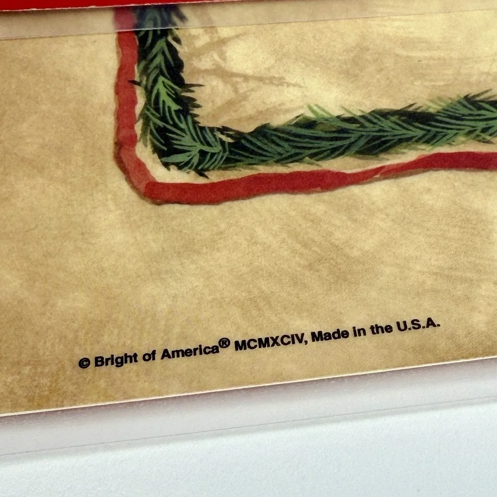 VTG Bright of America Christmas Placemats Set of 4 Reversible USA Holiday Table